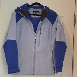 Columbia Two-Tone Blue Hooded Jacket